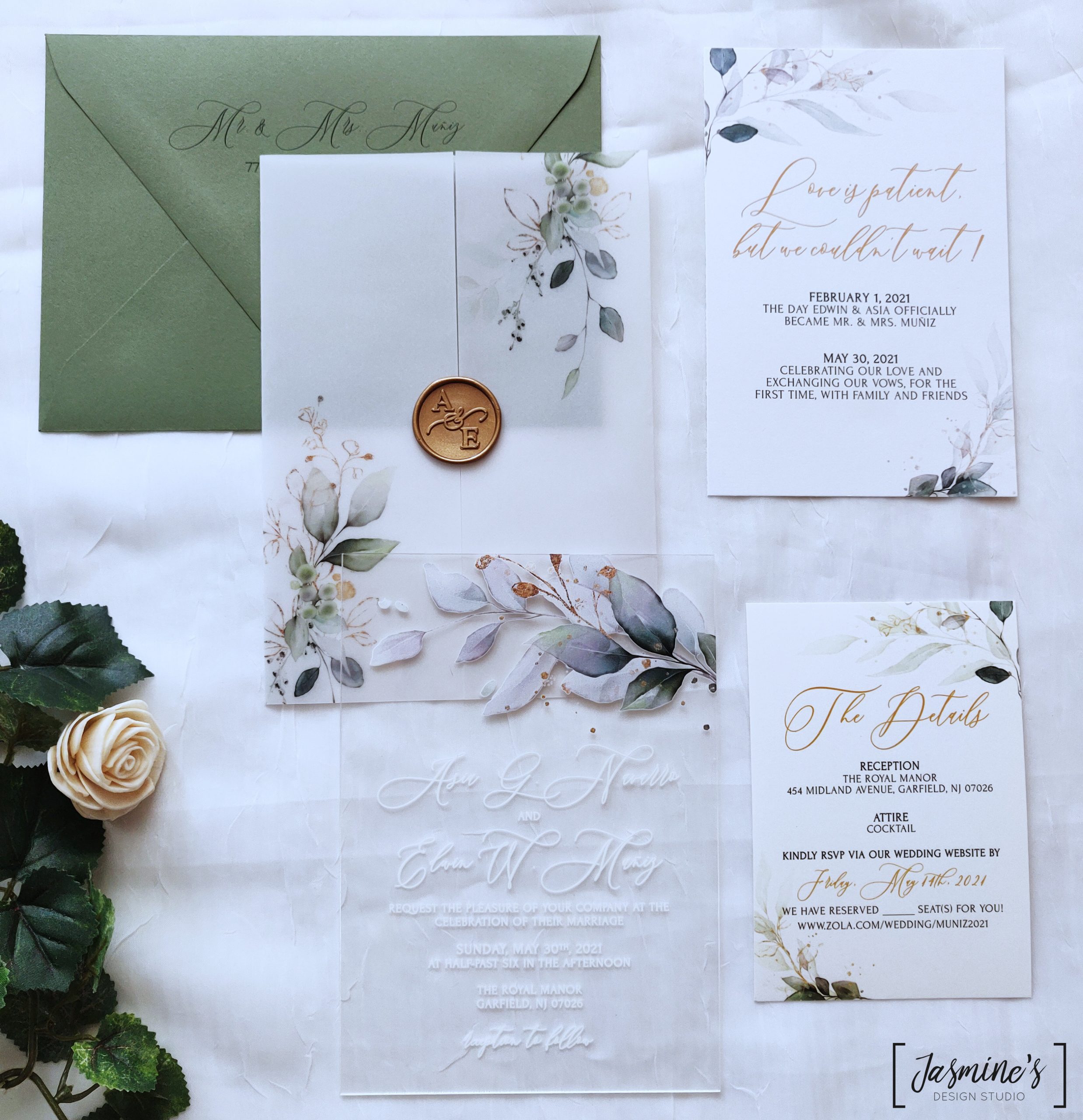 Jasmine's Design Studio Acrylic Invitations